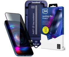 3mk Hardglass Max Privacy grūdintas stiklas telefonui iPhone 18 Pro (privatumo efektas) su aplikatoriumi