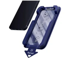 3MK HardGlass Max Privacy su aplikatoriumi, skirtas Samsung Galaxy S24 Ultra, juodos spalvos