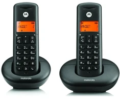 Telefonas stacionarus belaidis komplektas 2 vnt. Motorola E202 juoda