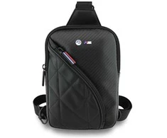BMW Carbon Pocket &amp; Metal Logo Crossbody Phone Bag - Juodas