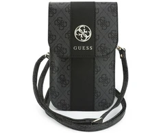 Phone bag Guess 4G & Classic Logos Stripe Strap juodas