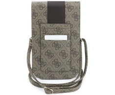Phone bag Guess 4G & Classic Logos Stripe Strap ruda