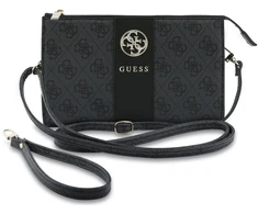 Torebka na telefon Guess 4G with Round 4G &amp; Classic Logos Stripe juoda