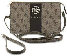 Torebka na telefon Guess 4G with Round 4G &amp; Classic Logos Stripe ruda