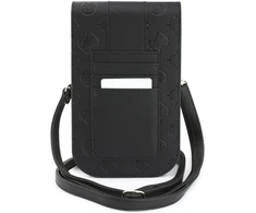 Guess PU 4G Peony Stripe Metal Logo telefono krepšys juodos spalvos