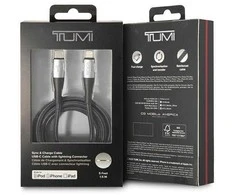 TUMI TUCCSMFI USB-C – Lightning Kabelis 1.5m Fast Charging juodos spalvos