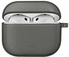 UNIQ dėklas Glase AirPods 4 glossy smoke
