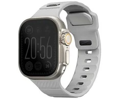 UNIQ apyrankė Stride Apple Watch Series1/2/3/4/5/6/7/8/9/SE/SE2/Ultra/Ultra 2 42/44/45/49mm FKM Rubber Strap pilkos spalvos