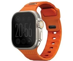 UNIQ apyrankė Stride Apple Watch Series1/2/3/4/5/6/7/8/9/SE/SE2/Ultra/Ultra 2 42/44/45/49mm FKM Rubber Strap oranžinės spalvos