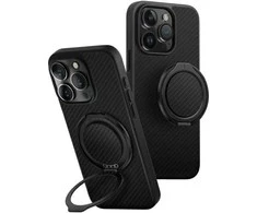 UNIQ dėklas Keva Air Apple iPhone 16 Pro Max 6.9" Magclick Charging juodos spalvos