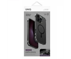 UNIQ dėklas LifePro Xtreme Apple iPhone 16 Pro Max 6.9″ Magclick charging pilkos spalvos/smoked