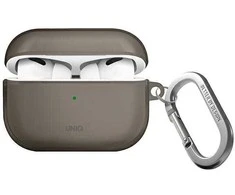 UNIQ Glase dėklas AirPods Pro 2 gen glossy smoke