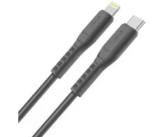 UNIQ MFI Flex kabelis USB-C-Lightning 18W nailono anglies pilkas