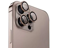UNIQ Optix aliuminio kameros objektyvo apsauga Apple iPhone 16 Pro 6.3" / 16 Pro Max 6.9" pilkšvai auksinis stiklas
