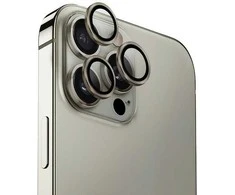 Uniq Optix aliuminio fotoaparato objektyvo apsauga iPhone 16 Pro / 16 Pro Max su aplikatoriumi – titanas