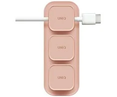 UNIQ Pod Mag magnetic cable organizer + base blush rožinės spalvos
