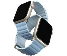 UNIQ apyrankė Revix Premium Apple WatchSeries 1/2/3/4/5/6/7/8/9/SE/SE2 38/40/41mm Edition Reversible Magnetic Leather mėlynos ir baltos spalvos