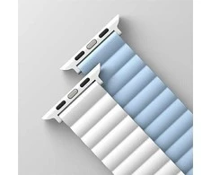 UNIQ apyrankė Revix Apple Watch Series1/2/3/4/5/6/7/8/9/SE/SE2 38/40/41mm. Reversible Magnetic baltos ir mėlynos spalvos