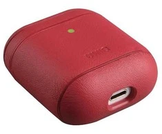 UNIQ Terra dėklas AirPods 1/2 gen. Genuine Leather red