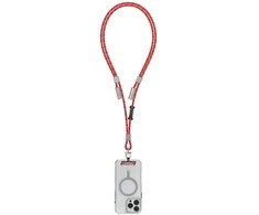 Universali virvelė telefonui kabelis 2in1 Skinarma Dyno Ve USB-C/USB-C raudonos spalvos