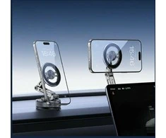 USAMS ZJ087 universalus magnetinis telefono laikiklis automobiliui, namams, biurui, juodas