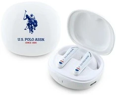 Us Polo Assn Ausinės TWS US Polo DH Logo baltos spalvos