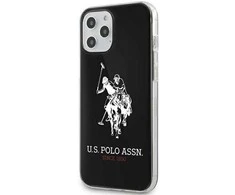 Dėklas Us Polo Assn US Polo USHCP12LTPUHRBK Apple iPhone 12 Pro Max 6,7″ juodos spalvos Shiny Big Logo