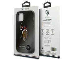 Dėklas Us Polo Assn US Polo USHCP12MPUGFLBK Apple iPhone 12/12 Pro 6,1″ juodos spalvos Polo Embroidery Collection
