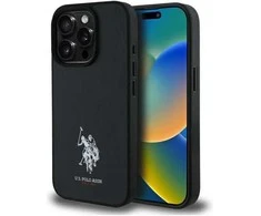 Us Polo Assn US Polo USHCP15XPGEK Apple iPhone 15 Pro Max 6,7" dėklas telefonui juodos spalvos Leather Embroidered DH Color