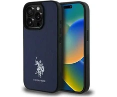Us Polo Assn US Polo USHCP15XPGEV Apple iPhone 15 Pro Max 6,7" dėklas telefonui mėlynos spalvos Leather Embroidered DH Color