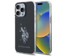 Us Polo Assn US Polo USHCP15XTPUHRBK Apple iPhone 15 Pro Max 6,7" dėklas telefonui juodos spalvos Shiny Big Logo