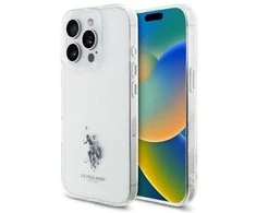 Us Polo Assn US Polo USHCP15XUSMT Apple iPhone 15 Pro Max 6.7" dėklas teleofonui skaidrus IML Printed Double Horse Logo