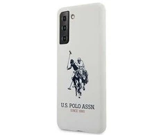 Dėklas Us Polo Assn US Polo USHCS21SSLHRWH S21 G991 baltos spalvos Silicone Logo