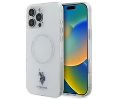 Us Polo Assn US Polo IML Ring MagSafe Apple iPhone 16 Pro Case - dėklas telefonui baltos spalvos