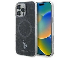 Us Polo Assn US Polo IML Ring MagSafe Apple iPhone 16 Pro Max - dėklas telefonui juodos spalvos
