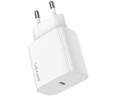 USAMS Laidinis įkroviklis 1xUSB-C T65 PD20W (only head) PD Fast Charging baltos spalvos CC226TC01 (US-CC226)