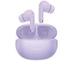 USAMS ausinės Bluetooth 5.3 TWS X-Don Series Dual mic ENC belaidės violetinės spalvos BHUXD03 (USAMS-XD18)