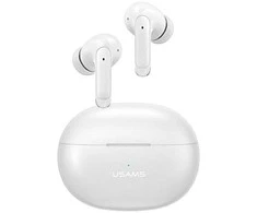 USAMS ausinės Bluetooth 5.3 TWS X-Don Series Dual mic ENC belaidės baltos spalvos BHUXD02 (USAMS-XD18)