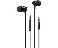 USAMS stereo ausinės EP-47 3.5mm juodos spalvos 1.2m HSEP4701 (US-SJ594)