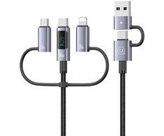 USAMS Kabelis 6w1 Fast charging 60W 2m Data Kabelis Digital Ekranas Alluminuim Alloy Seria Sufeng (SJ736)