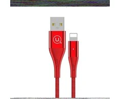 USAMS Braided U41 Lightning Kabelis 1m 2A juodos spalvos SJ391USB01 (US-SJ391) Fast Charge