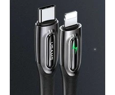 USAMS Kabelis pintas USB-C na Lightning Smart Power-off 20W PD Kabelis1.2m žalios spalvos SJ518USB02 (US-SJ518)