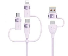 USAMS Kabelis U85 2xUSB-C/USB/Micro-USB/Lightning 6in1 2m 100W PD Fast Charge violetinė SJ646USB