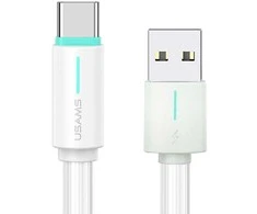 USAMS Kabelis USB-C 3A YU Series 1m USB-C/USB-A baltos spalvos SJ732USB02 (US-SJ732 )