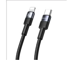 USAMS Kabelis USB-C į Lightning 30W 1.2m aliuminio lydinio duomenų kabelis SY serijos SJ729USB01 (US-SJ729)