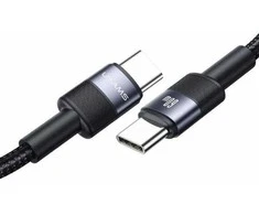 USAMS kabelis USB-C į USB-C 3A 1.2m pintas SJ724ZJ01 (US-SJ724)