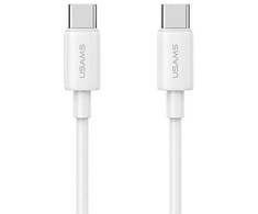 USAMS Kabelis USB-C į USB-C 60W 1m Fast Charging YD Series baltos spalvos SJ711USB02 (US-SJ711)