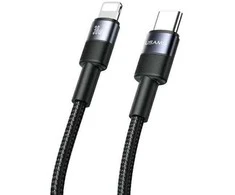 USAMS USB-C į Lightning kabelis 30W 1.2m juodos spalvos SJ729USBSG01 (US-SJ729) (tube)