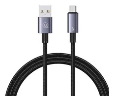 USAMS Kabelis USB į Micro-USB 2A 1.2m Greito įkrovimo plienas/tamsus SJ668USB01 (US-SJ668)