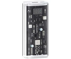 USAMS išorinė baterija 9000mAh PD 20W QC3.0+PD dviejų prievadų greito įkrovimo baltas 10KCD18902 (US-CD189)